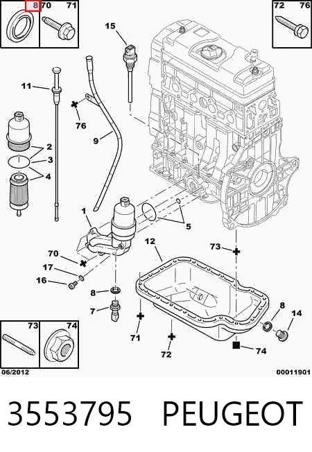 Junta del cárter del motor Renault Clio II desde 0,64 €