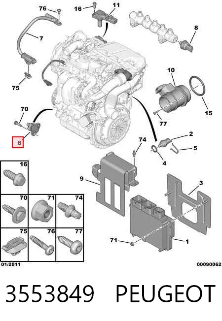 Sensor ckp C5  hatchback (2004-2008) original desde 23,43 €