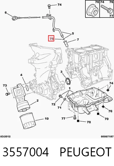 Junta para bomba de aceite Fiat/Alfa/Lancia 9815772080