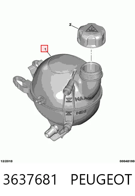 Depósito compensación refrigerante para Citroen C3 I (FC)