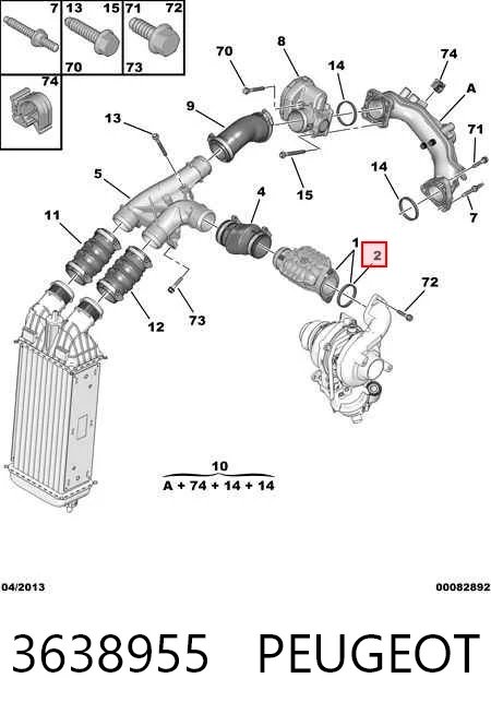 Comprar MN982619 Mitsubishi Junta (anillo) de la manguera de retorno de refrigeración de la turbina
