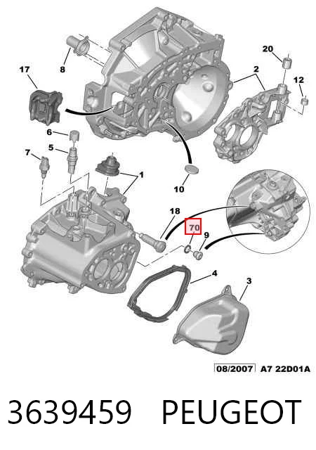 Junta del tapón del cárter de aceite para Renault 11 BC37