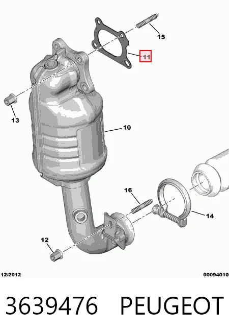 Comprar Junta colector escape Citroen C-Elysee  