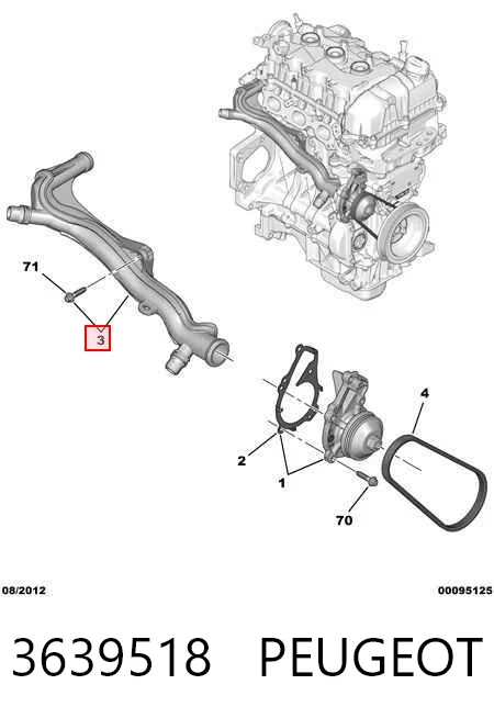 Comprar Manguera (tubo) del sistema de refrigeración Citroen C4   a bajo precio
