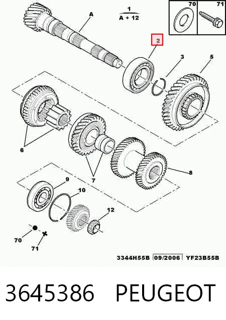 Cojinete del eje secundario de la caja de cambios Fiat/Alfa/Lancia 9658308980 precio, desde 62,02 EUR