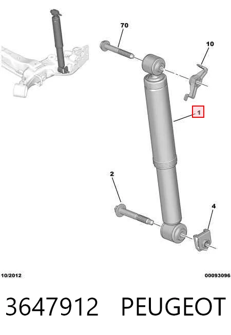Amortiguadores traseros Citroen C-Elysee ()