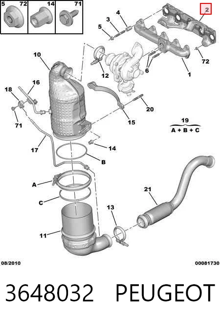 Junta colector joint para Citroen Berlingo  K9