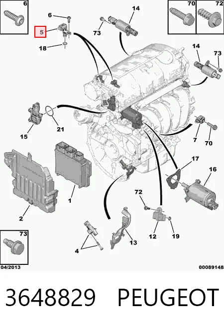 Sensor de árbol de levas para Peugeot 3008 MC, MR, MJ, M4