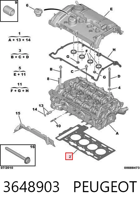Empaque de culata Peugeot 5008 II