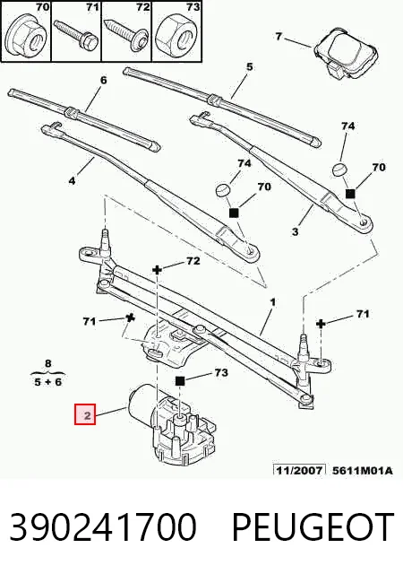  Motor limpiaparabrisas Citroen C5 1