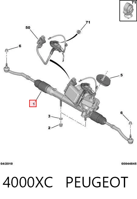 Cremallera de dirección Peugeot 207 