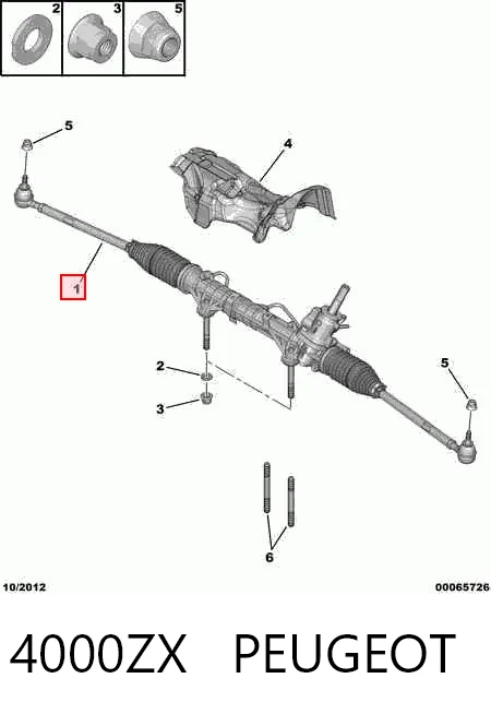 Cremallera de dirección PEUGEOT 4000ZX