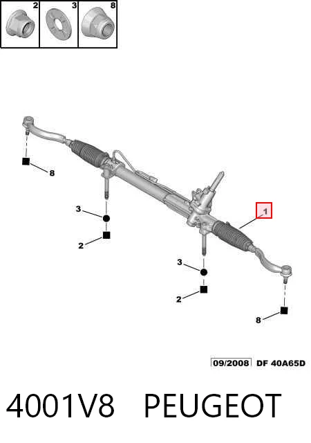 Caja de dirección Peugeot 407  familiar comprar en España