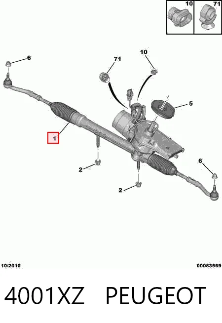 Comprar Cremallera de dirección Citroen C3 II A51