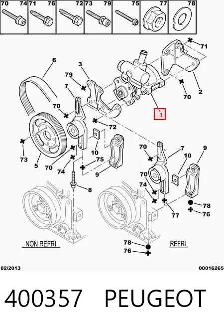 Bomba de dirección hidráulica para Peugeot 505  (551A)