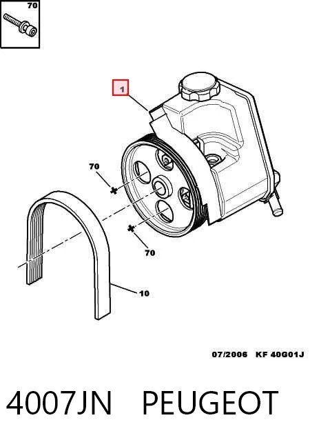 Bomba de dirección para Citroen Xsara N68