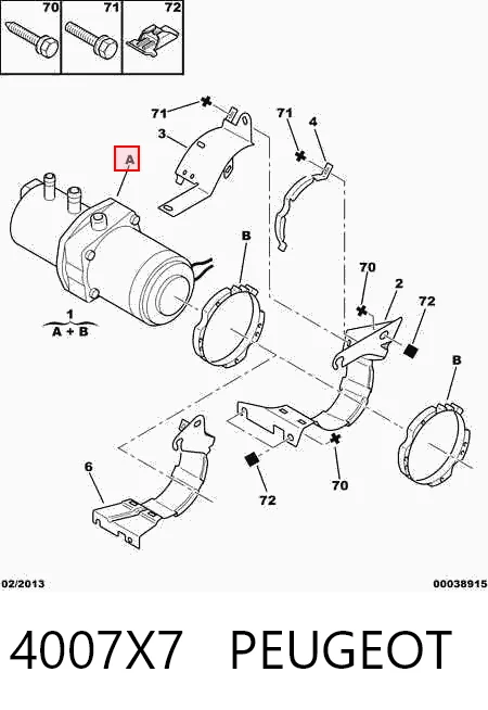 Bomba de dirección asistida 4007X7 PEUGEOT