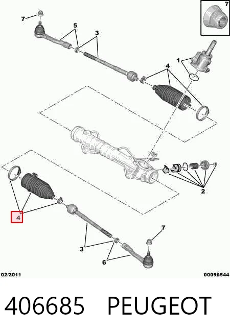 Fuelle dirección Peugeot 3008  (0U)