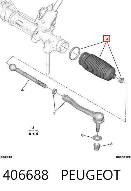 Fuelle de dirección para Citroen C5  (RD)