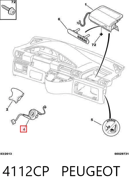 Comprar Anillo de contacto del volante Citroen Jumpy II a bajo precio