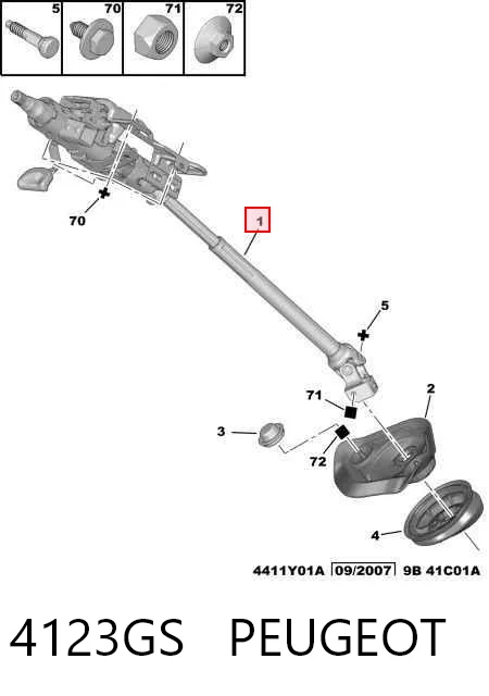 Comprar Columna de dirección Citroen Berlingo  B9 a bajo precio
