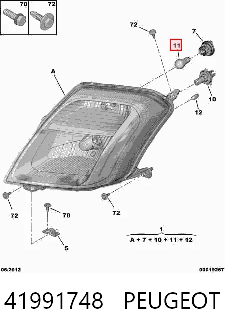 Faro derecho Citroen C2 hatchback (JM) (2003 - 2008) precio, desde 90,19 EUR