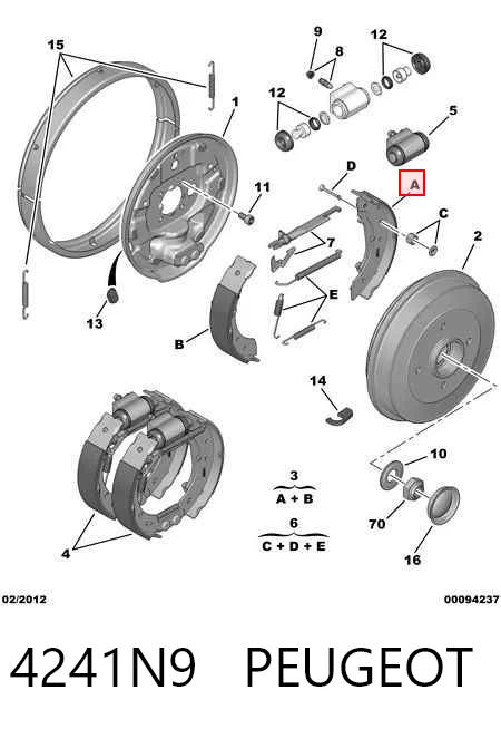 Zapatas de freno traseras Peugeot 106 II desde 23,48 €