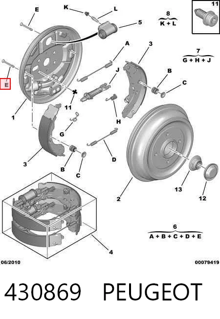 Comprar Kit de montaje de zapatas de freno traseras Citroen C3 I FC a bajo precio