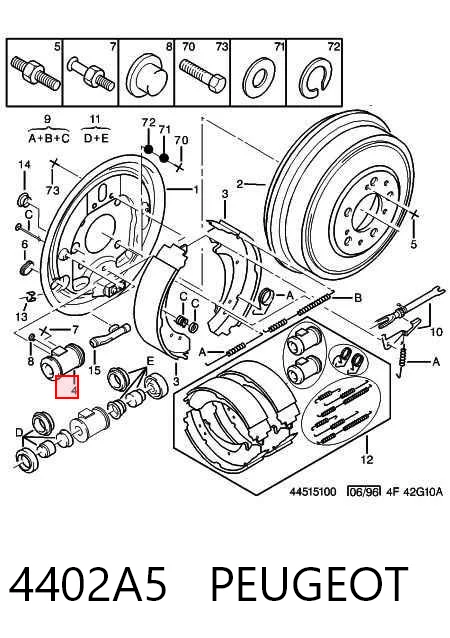 Comprar Cilindro de freno de rueda trasera Peugeot Boxer  230L a bajo precio