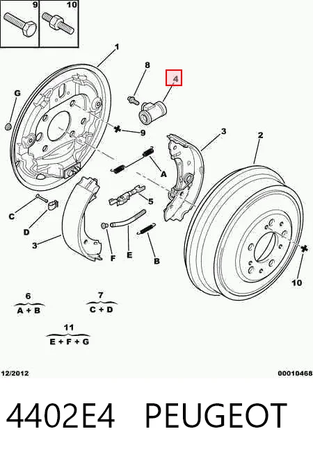 Precio del repuesto Bombín de freno de rueda trasero Boxer  bus