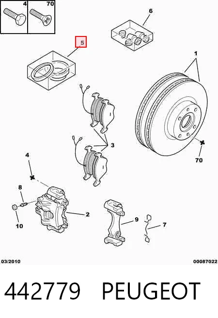 Kit de reparación, pinza de freno delantero Renault Kangoo BE BOP monovolumen (KW0, KW1) (2009 - 2012) precio, desde 9,15 EUR