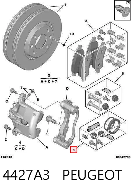 Precio del repuesto Kit de reparación de frenos Kangoo monovolumen