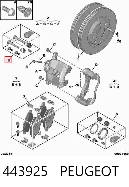 Precio del repuesto Kit de reparación de frenos Ducato III furgoneta
