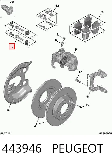 Comprar Juego de reparación, pinza de freno trasero Megane  JA0, JA1