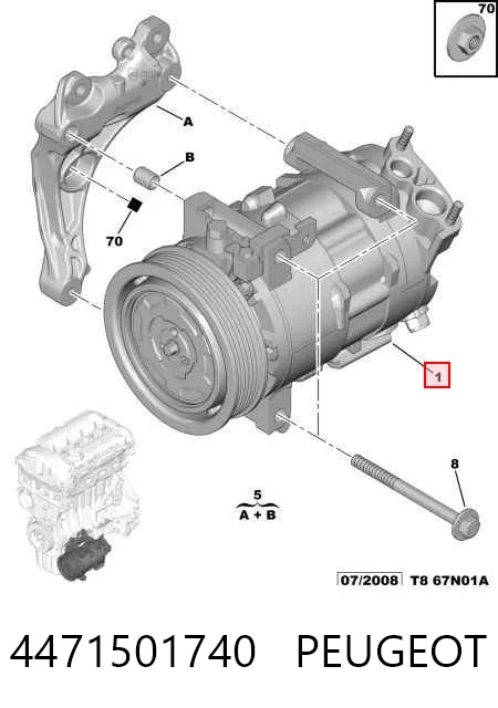 4471501740 Peugeot/Citroen Compresor climatizador