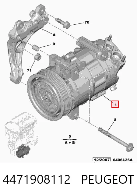 4471908112 Peugeot/Citroen Compresor climatizador