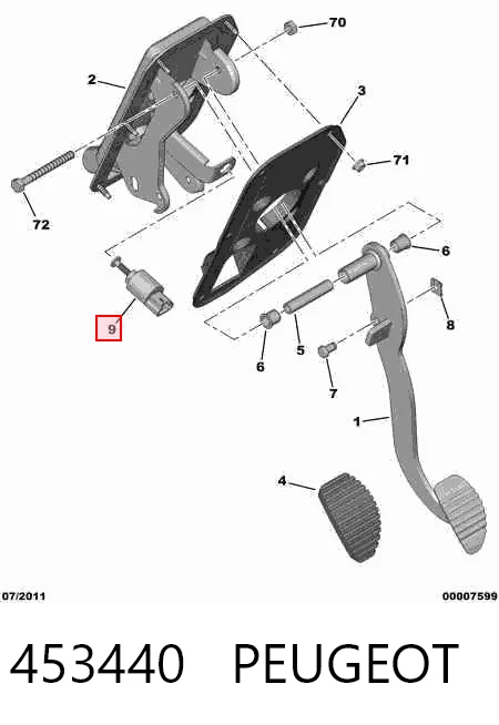 453440 Peugeot/Citroen Interruptor luces de freno
