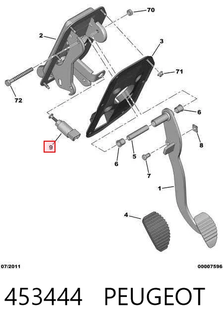 453444 Peugeot/Citroen Interruptor luces de freno