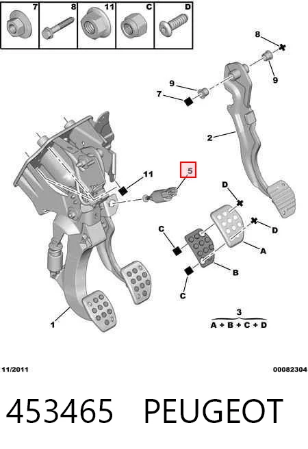 453465 Peugeot/Citroen Interruptor luces de freno