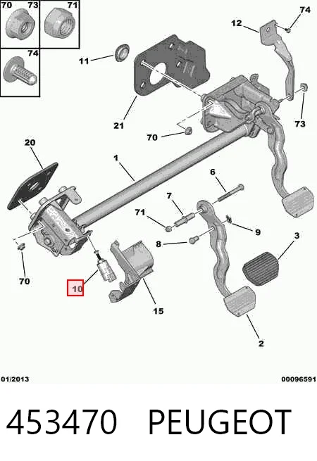453470 Peugeot/Citroen Interruptor luces de freno