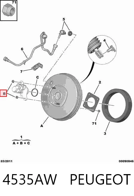 Servofreno para Peugeot Partner Tepee 