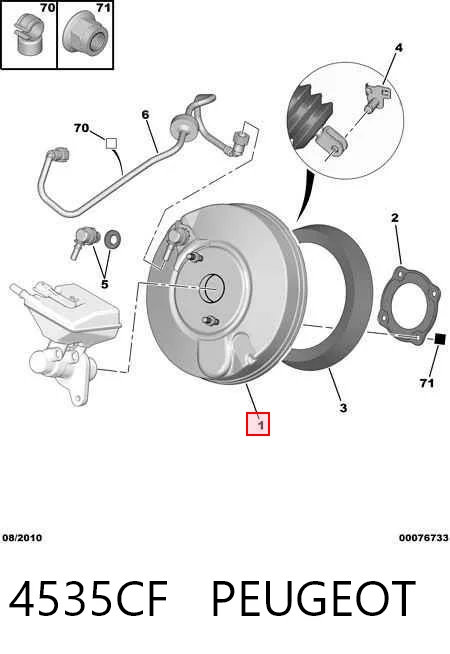 Servofreno Peugeot 3008 I monovolumen (0U) (2009 - 2016) precio, desde 52,27 EUR