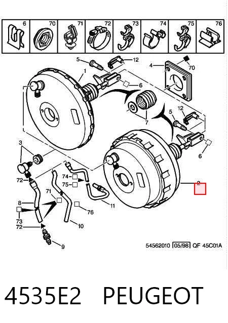 Servofreno para Citroen Jumpy BS, BT, BY, BZ