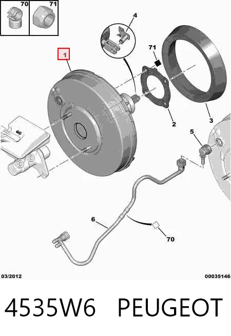 Servofreno para Citroen C4 PICASSO I UD