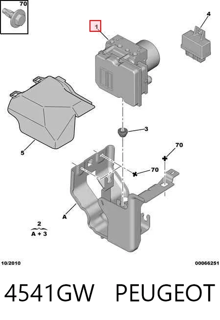 Unidad de control ABS hidráulico para Peugeot 308 SW I 4E, 4H