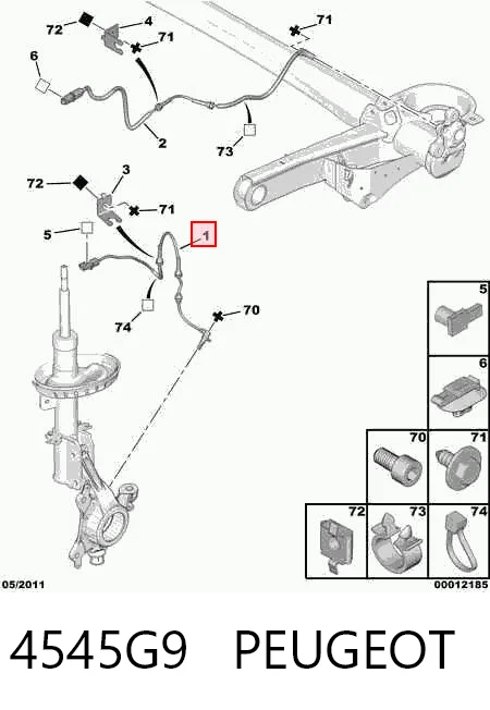 Comprar Sensor ABS delantero Citroen C8  EA, EB a bajo precio