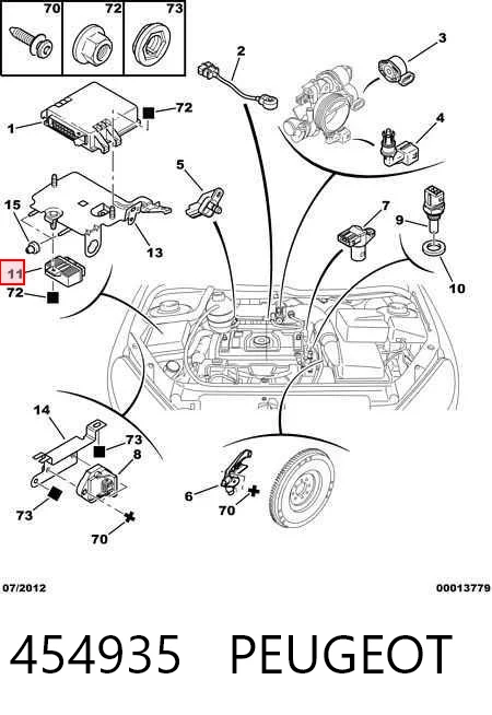 454935 Peugeot/Citroen Relé de bomba eléctrica de combustible