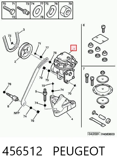 456512 Peugeot/Citroen Bomba de vacío de frenado
