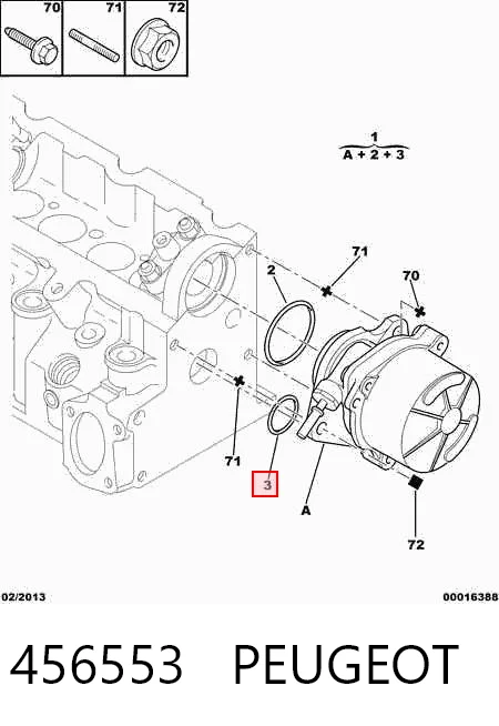 456553 Peugeot/Citroen Bomba de vacío de frenado