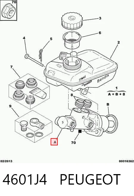 Comprar Cilindro principal de freno Peugeot 306  7A a bajo precio